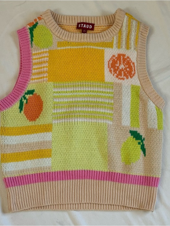STAUD Tops - STAUD Colorblock Knit Vest XS